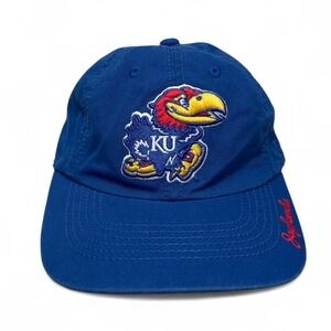 University Of Kansas KU Jayhawks Women's Hat Blue Embroidered Logo Adult Cap